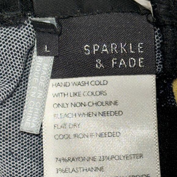 Sparkle & Fade Bralette Women's Large Pull On Denim Blue/Black Urban Outfitters - Picture 4 of 16